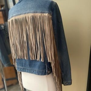 CHICO FRINGE jean jacket size 1 (M/8)